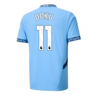 Manchester City Jeremy Doku #11 Domáci futbalový dres 2024-25 Krátky Rukáv